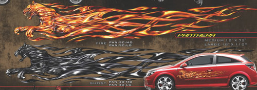 PANTHERA : High Definition Automotive Vinyl Graphics Tiger Flames (M-PAN90MD)