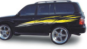 NITROUS : Vinyl Graphics Decals Stripes Kit (Universal Fit Shown on Ford Explorer SUV)