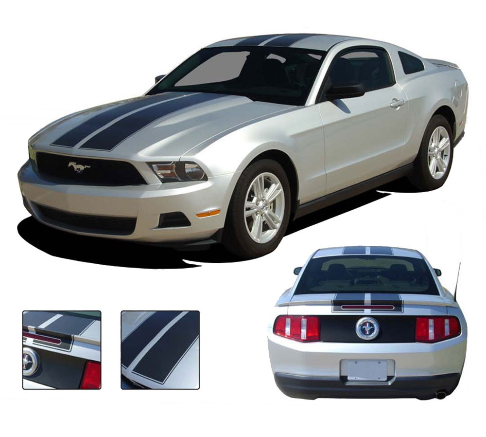 Ford Mustang 2010-2012 Pre-cut Factory Style Over-The-Top Stripes Choose Color