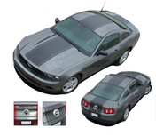 Mustang PONY CENTER : "OEM" Style 2010-2012 Ford Mustang Wide Center Racing Stripe Vinyl Graphics Kit - "OEM" Style Wide Center Vinyl Graphics Kits for the 2010-2012 Ford Mustang! Give a modern muscle car look to your new Mustang that will set your ride apart! Pre-cut pieces ready to install. A fantastic addition to your vehicle, using only Premium Cast 3M, Avery, or Ritrama Vinyl! Check out what is included with this kit . . .