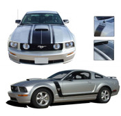 Mustang FASTBACK 2 : "BOSS" Style 2005-2009 Ford Mustang Vinyl Graphics Kit - Factory Style "BOSS" Vinyl Graphics Kit for the 2005-2009 Ford Mustang! Great alternative to rally stripes, gives a retro muscle car look that will set your Mustang apart! 