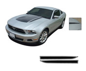 Mustang DOMINATOR (Solid Hood Spears Only) : 2010-2012 Ford Mustang Graphics Kit - * NEW Vinyl Graphics Kits for the 2010-2012 Ford Mustang! Give a modern muscle car look to your new Mustang that will set your ride apart! Left and Right "Solid" Hood Spears Included!