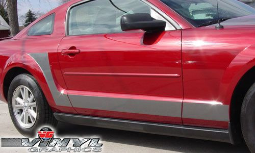 Ford Mustang : Solid J-Stripes Vinyl Decals fits 2005-2009