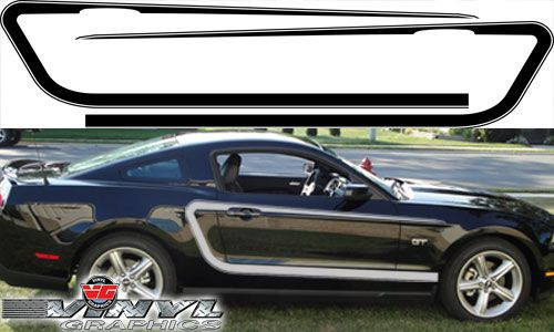 Ford Mustang : Side C Stripes Vinyl Graphic Stripes fits 2010-2012