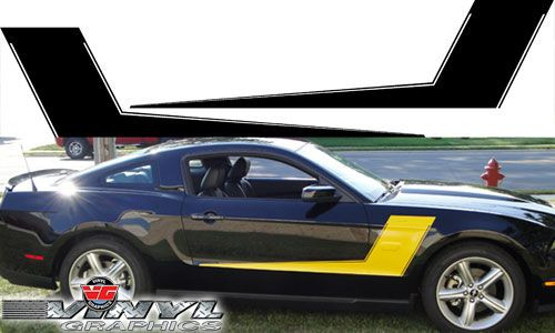 Ford Mustang : Solid Hockey Stripes Vinyl Decals fits 2010-2012