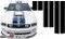 Ford Mustang : Rounded Rally Stripe Kit w/ Pinstripes Vinyl Graphics Decals Stripes fits 2005-2009