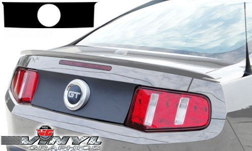 Ford Mustang : Carbon Fiber Rear Blackout Panel Vinyl Decal Stripe Kit fits 2010-2013