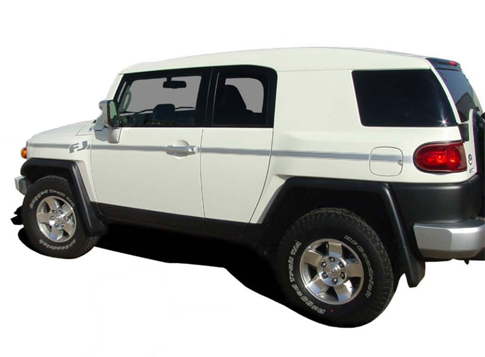F1 FJ Cruiser Body Accent Stripes and Vinyl Graphics Kit for 2007