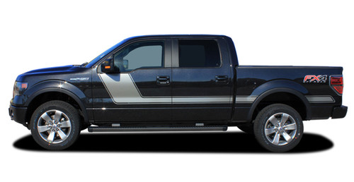 Ford F-150 Hockey Stick "Appearance Package Style" Side Vinyl Graphics and Decals Kit! Ready to install for your F-150 Ford Truck for 2009, 2010, 2011, 2012, 2013, 2014 and 2015, 2016, 2017, 2018, 2019, 2020 Models. Professional "OEM Style" and Design! For Automotive Restylers and Dealers!