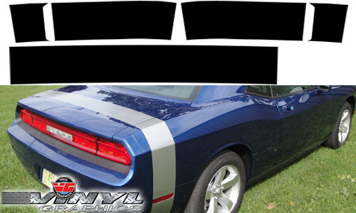 Dodge Challenger : Solid Tail Stripe Kit fits 2008-2013 Models 