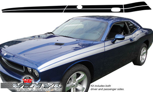 Dodge Challenger : 1971 Style Side Stripes fits 2008-2013 Models (SVS319D)