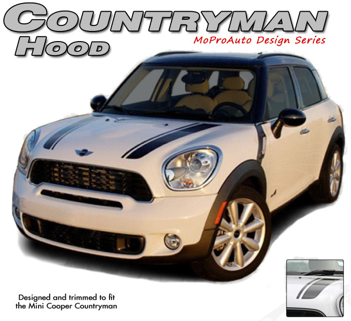 Countryman Hood 2010 2016 Mini Cooper Vinyl Graphics Hood Decal