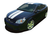 COBALT RALLY : Racing Stripe Kit for Chevy Cobalt or Pontiac G5 - Vinyl Racing Stripes and Decals Package for the Chevy Cobalt! Choose from 4 ready to ship and easy to install colors! Optional Colors also available! A fantastic addition to your vehicle, using only Premium Cast 3M, Avery, or Ritrama Vinyl!