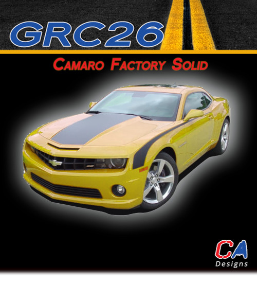 2010-2013 Chevy Camaro Solid Hood and Decklid Stripes : Vinyl Graphics Kit (M-GRC26)