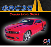 Camaro Hood Spears Stripes : 2010-2013 Vinyl Graphics Kit (M-GRC35)