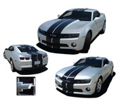 Camaro PACE RALLY : 2010 2011 2012 2013 Chevy Camaro "Indy Style" Racing Stripes Kit! 2010-2013 Chevy Camaro PACE RALLY Racing Stripes Vinyl Graphics Kit! Engineered specifically for the new Camaro, this kit will give you the complete "Indy Style" racing stripe look you have wanted! Hood, Roof, Deck Lid, Front and Back Bumpers included! This is a professionally designed kit, with pre-cut pieces ready to install!
