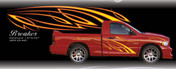 BREAKER : High Definition Automotive Vinyl Graphics Flame Style Perfect for Dodge Ram (M-BRK20MD)