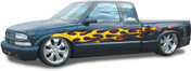 BACKDRAFT : Vinyl Graphics Decals Stripes Kit (Universal Fit Shown on Chevy Ford Dodge Truck)