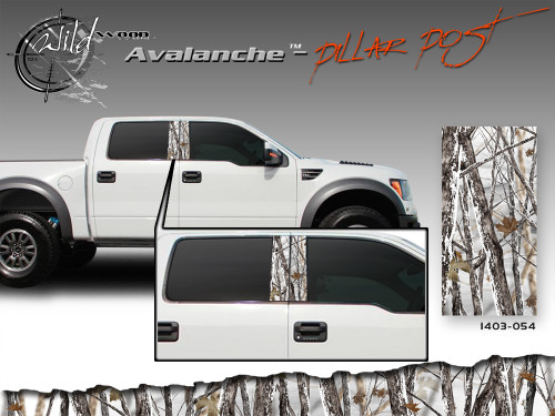 Avalanche Wild Wood Camouflage : Pillar Post Decal Vinyl Graphic 22 inches x 12 inches
Amazing style featuring Wild Wood Camo Camouflage. This pillar post decal is available in 4 different camo color styles! Includes 2 decals. Size is 12 inches by 22 inches each.