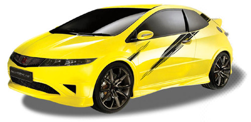 ADRENALINE : Automotive Vinyl Graphics and Decals Kit - Shown on HONDA CIVIC - 
Revolutionary Automotive Vinyl Graphics Packages by Illusions/GFX! Many colors, sizes and styles to choose from for cars, trucks, boats, trailers and more. Shown here on a Honda Civic . . .