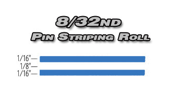 8/32nd x 150ft Professional Vinyl Pinstriping Roll 
Pro Grade Vinyl Pin Striping Rolls Made Exclusively for the Automotive Market!