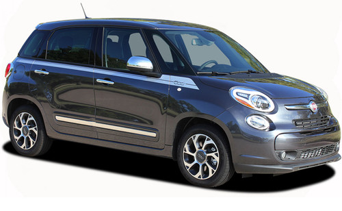 Fiat 500L Vinyl Graphics, Stripes and Decal Kit! Driver and Passenger Side Stripes Included. Pre-trimmed sections ready to install, using only Premium Cast 3M, Avery, or Ritrama Vinyl!
