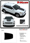 T-HAWK : 2013, 2014, 2015, 2016, 2017, 2018, 2019, 2020, 2021, 2022, 2023 Jeep Cherokee Hood Vinyl Graphics Decal Stripe Kit - Details