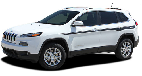 2013, 2014, 2015, 2016, 2017, 2018, 2019, 2020, 2021, 2022, 2023 Jeep Cherokee CHIEF Vinyl Graphics Kit! Engineered specifically for the new Jeep Cherokee, this kit will give you a factory OEM upgrade look at a discount price! Pre-trimmed sections ready to install! Fits Jeep Cherokee Upper Body Line Side Rocker Panels . . .