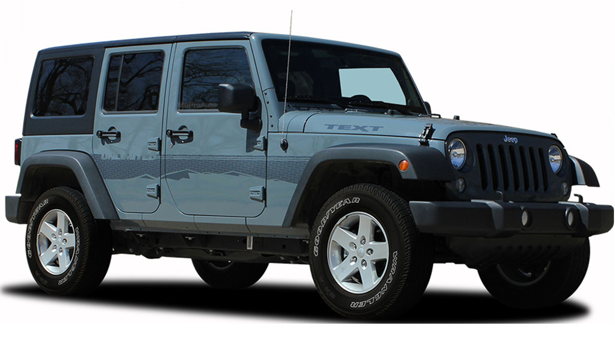 Trek Jeep Wrangler Side Door Fender To Fender Vinyl Graphics