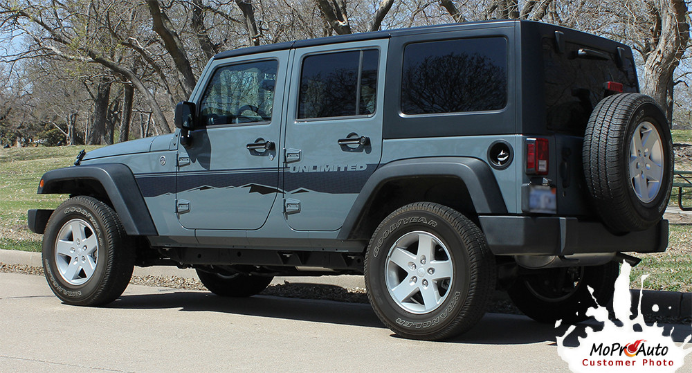 Trek Jeep Wrangler Side Door Fender To Fender Vinyl Graphics Decal Stripe Kit For 2007 2008 2009 2010 2011 2012 2013 2014 2015 2016 2017 Models Moproauto Professional Vinyl Graphics And Striping