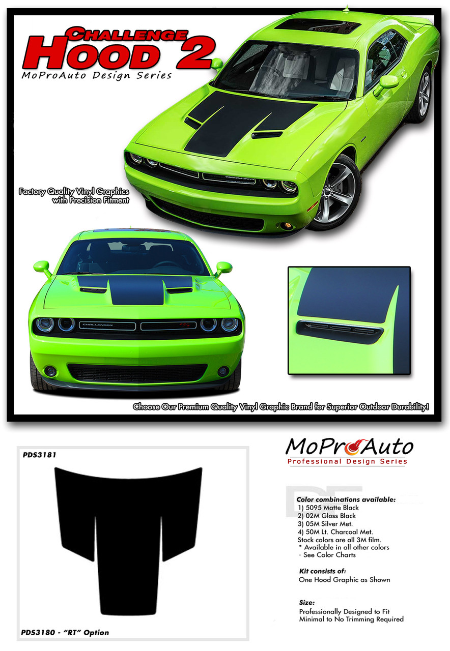Dodge Challenger Rally Hood Full T SRT Style Stripe Kit Dealer Quality Stripes Dodge Challenger Rally Hood Full T SRT Style Stripe Kit Dealer Quality Stripes