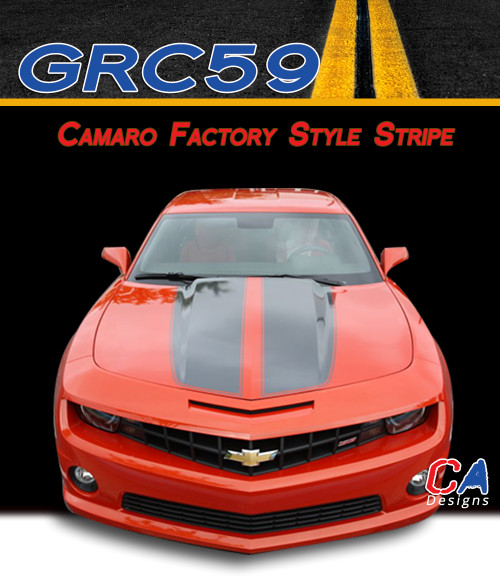 2014-2015 Chevy Camaro Factory Style Racing Vinyl Stripe Kit (M-GRC59)
