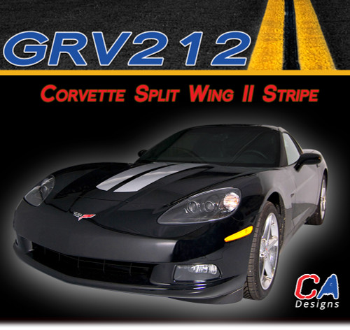 2005-2013 Chevy Corvette Split Wing II Vinyl Stripe Kit (M-GRV212)
