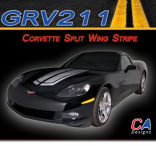 2005-2013 Chevy Corvette Split Wing Vinyl Stripe Kit (M-GRV211)