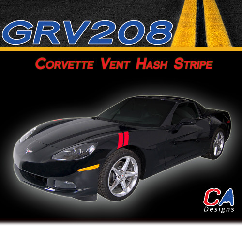 2005-2013 Chevy Corvette Vent Hash Vinyl Stripe Kit (M-GRV208)