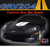 2005-2013 Chevy Corvette Dual Bar Racing Vinyl Stripe Kit (M-GRV204)