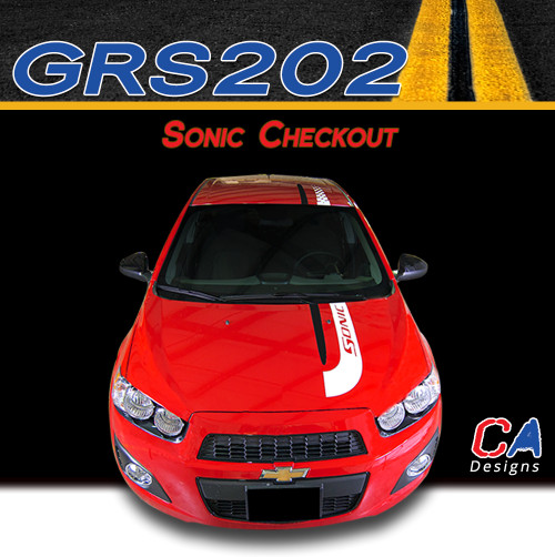 2012-2015 Chevy Sonic Checkout Dual Color Vinyl Stripe Kit (GRS202)