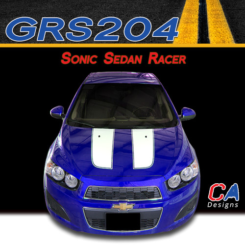 2012-2015 Chevy Sonic Sedan Racer Vinyl Stripe Kit (M-GRS204)