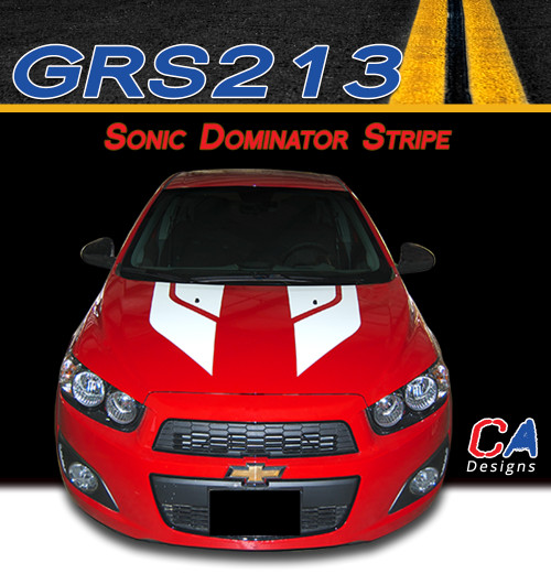 2012-2015 Chevy Sonic Dominator Vinyl Stripe Kit (M-GRS213)