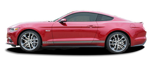 2015, 2016, 2017, 2018, 2019, 2020, 2021, 2022, 2023 STALLION ROCKER 1 - Ford Mustang Rocker Panel Stripes Vinyl Graphic Decals * NEW Ford Mustang Rocker Panel Stripes Kit! Give a modern muscle car look to your new Mustang that will set your ride apart! Professional Style 3M Vinyl Graphics Kit - Pre-Trimmed and Designed, Ready to Install! For Automotive Restylers and Dealers!