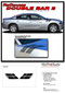 2015-2023 RECHARGE DOUBLE BAR 2 : Hood to Fender Hash Marks Vinyl Graphic, Decals, and Stripe Kit for Dodge Charger (PDS3317)