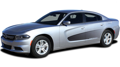 2015, 2016, 2017, 2018, 2019, 2020, 2021, 2022, 2023 VANISH - Screen Print Fade Style Side Vinyl Graphic, Decals, and Stripe Kit for Dodge Charger (PDS3316)