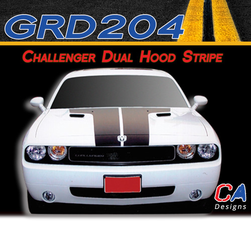 2008-2010 Dodge Challenger Dual Hood Stripe Kit (M-GRD204)