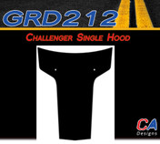 2011-2014 Dodge Challenger Single Hood Vinyl Stripe Kit (M-GRD212)