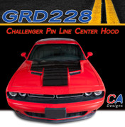2015-2023 Dodge Challenger Pin Line Center Hood Vinyl Stripe Kit (M-GRD228)