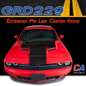 2015-2023 Dodge Challenger Extended Pin Line Center Hood Vinyl Stripe Kit (M-GRD229)