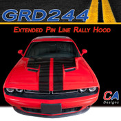 2015-2023 Dodge Challenger Extended Pin Line Rally Hood Vinyl Stripe Kit (M-GRD244)