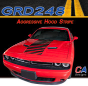 2015-2018 Dodge Challenger Aggressive Hood Vinyl Stripe Kit (M-GRD248)