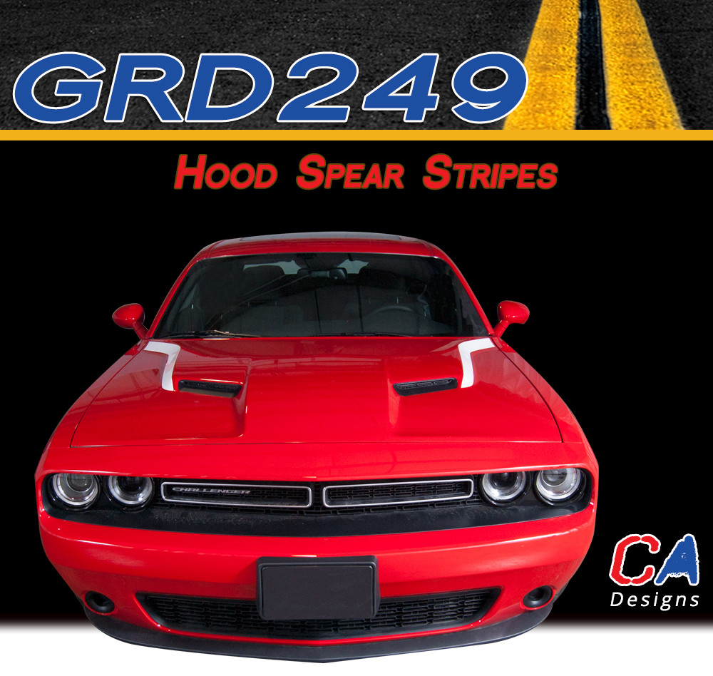2015 2018 Dodge Challenger Hood Spears Vinyl Stripe Kit
