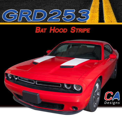 2015-2023 Dodge Challenger Bat Hood Vinyl Stripe Kit (M-GRD253)
